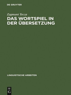cover image of Das Wortspiel in der Übersetzung